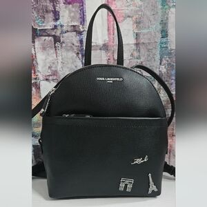 Karl Lagerfeld Black Backpack NWT